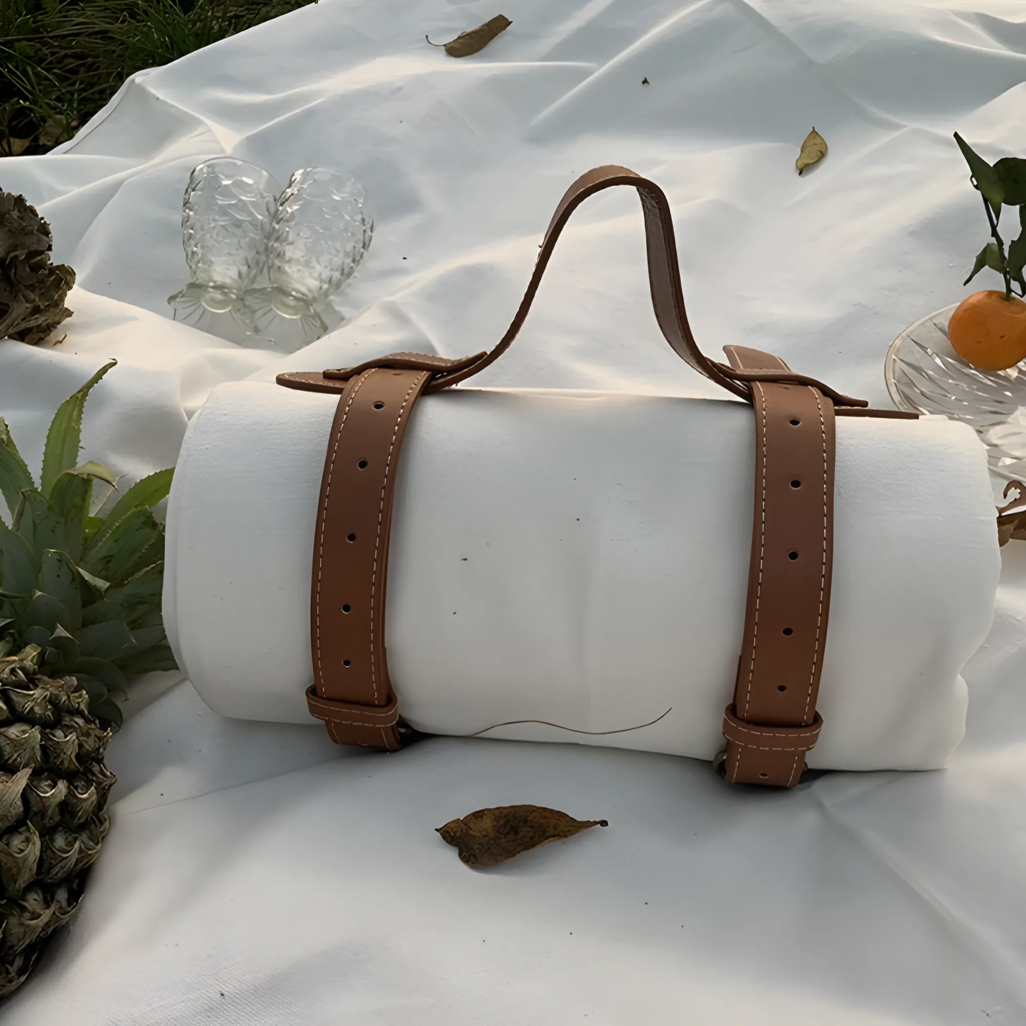150x200cm Lightweight Outdoor Picnic Mat – Durable and Portable Blanket TI-29 white