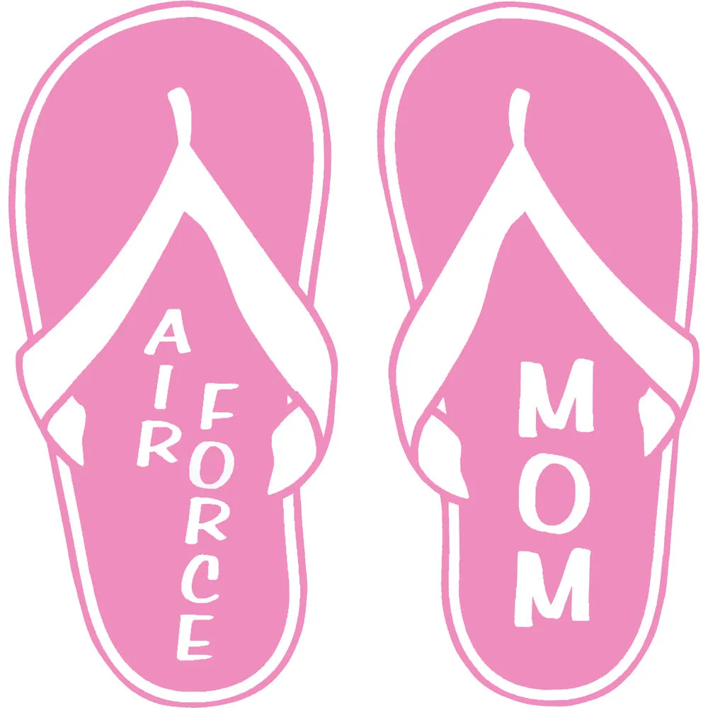 Air Force Mom Pink Flip Flops 4" Vinyl Transfer