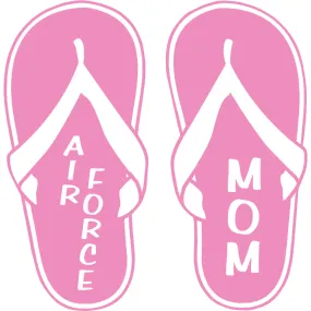 Air Force Mom Pink Flip Flops 4" Vinyl Transfer