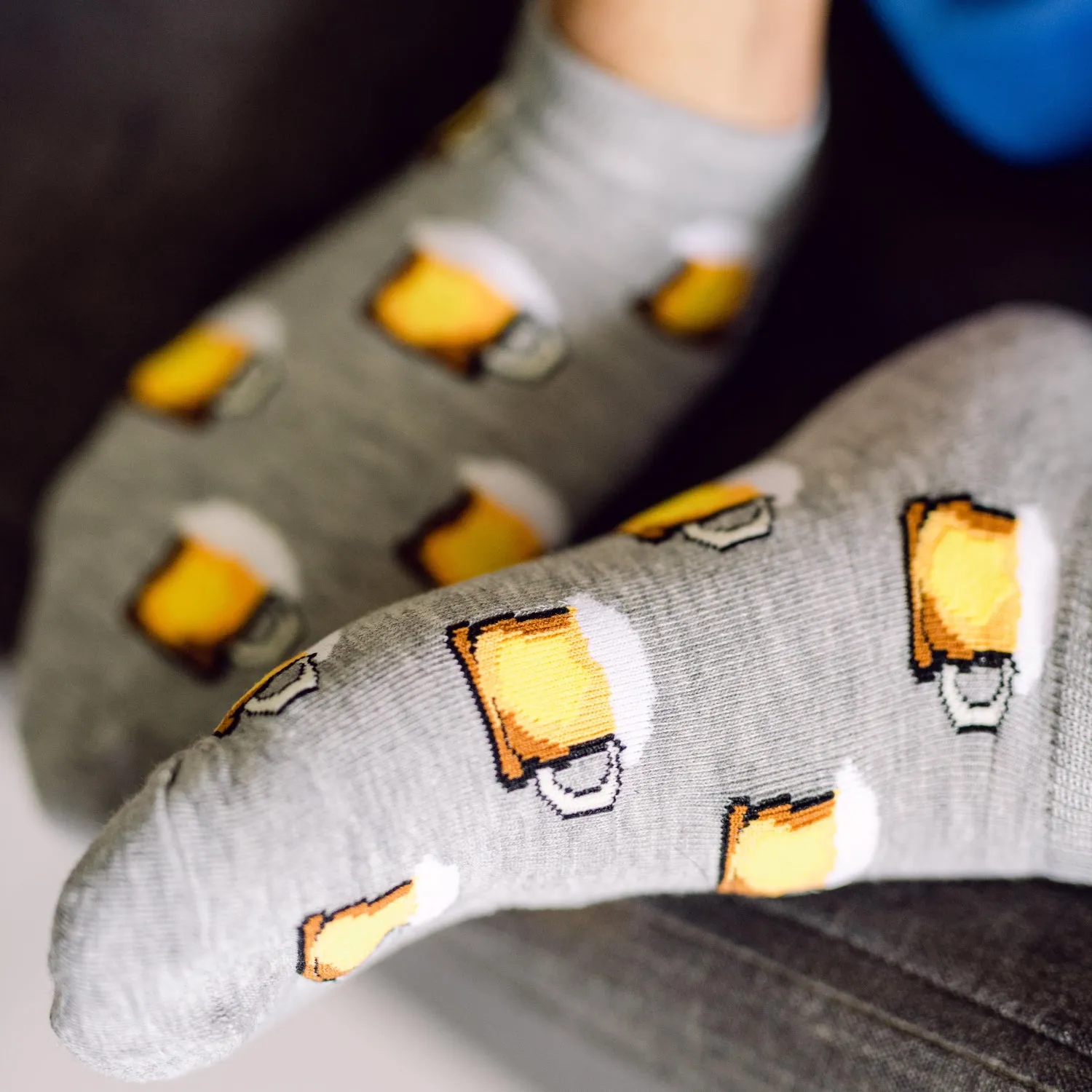 Beer Printed Ankle Socks