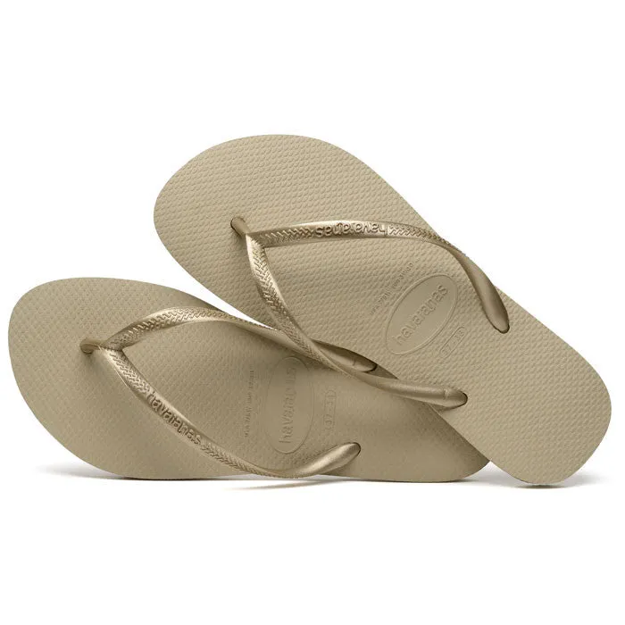 Havaianas Slim Gold Flip Flops