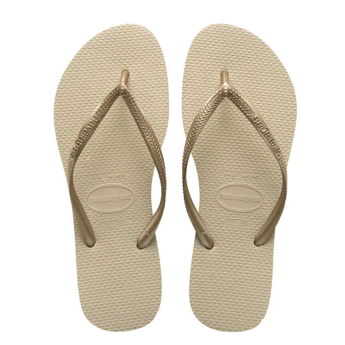 Havaianas Slim Gold Flip Flops