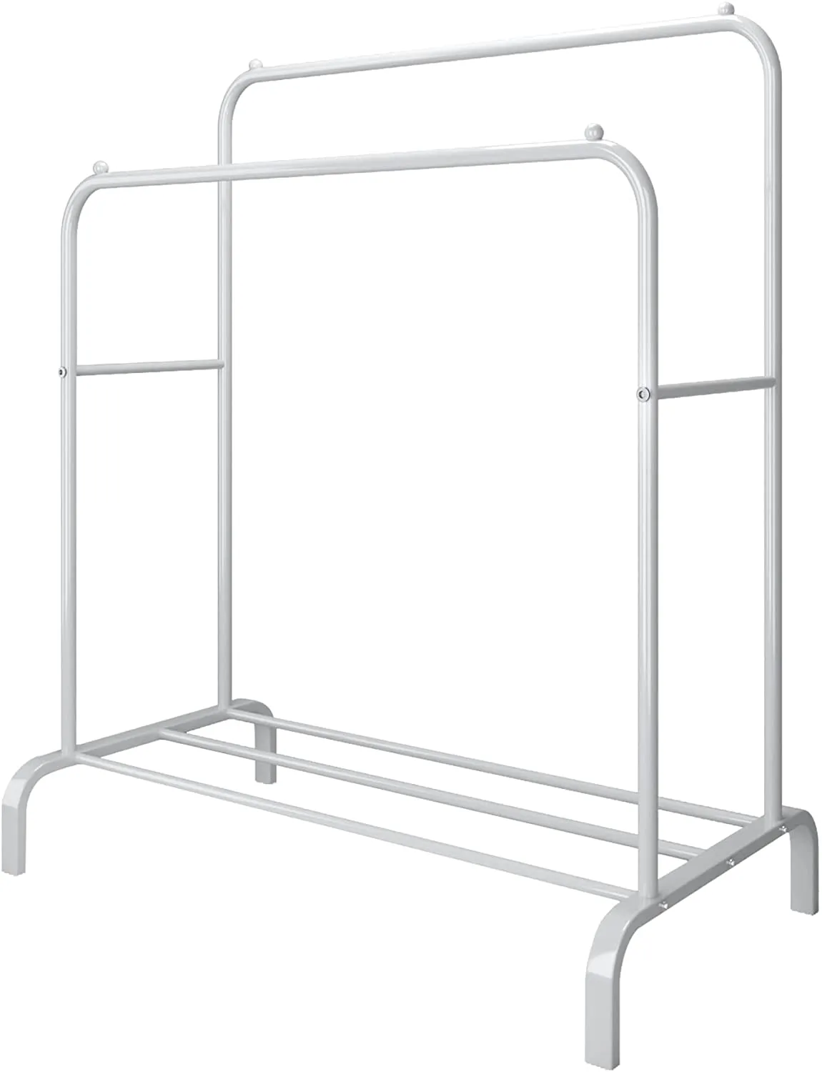 KriShyam®  Double Pole Hanger Garment Rack Freestanding Hanger Double Rods Multi-Functional Bedroom Clothing Rack (Hanger) Black