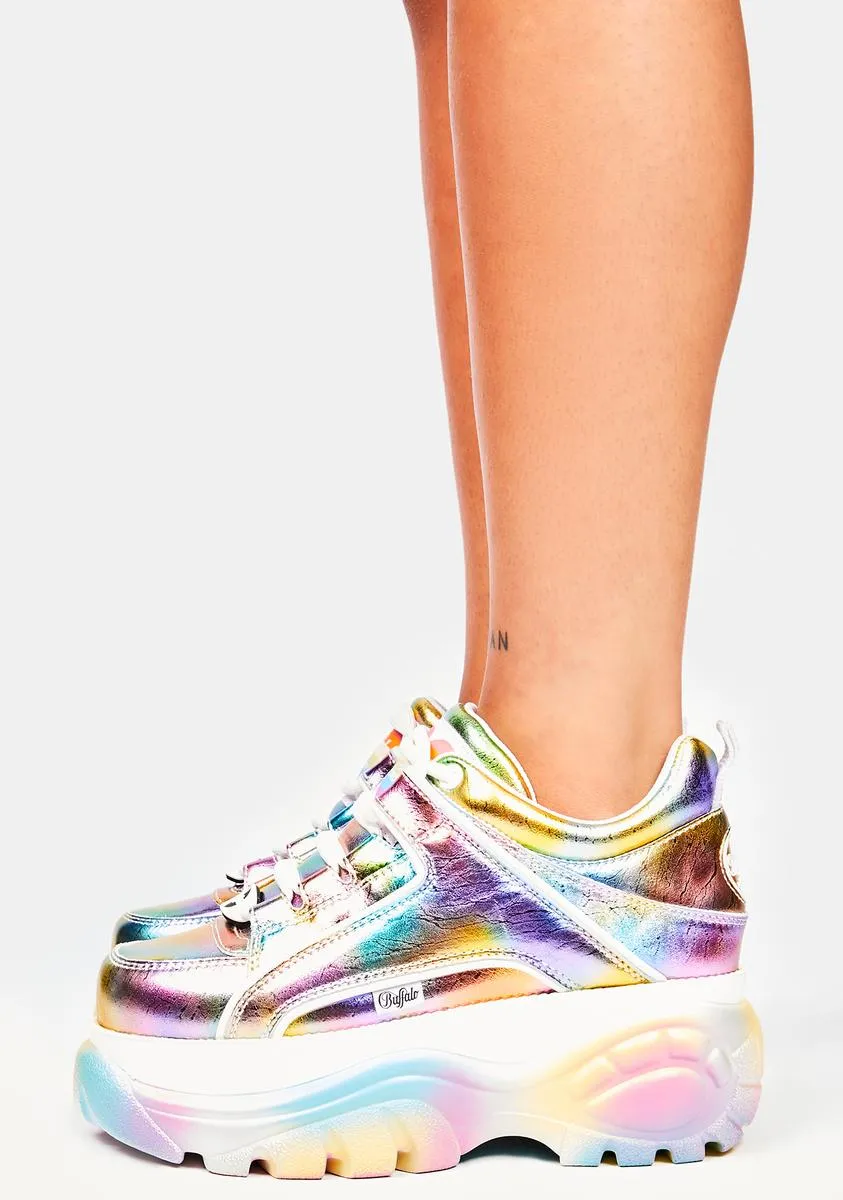 Pastel Metallic Classic Low Platform Sneakers