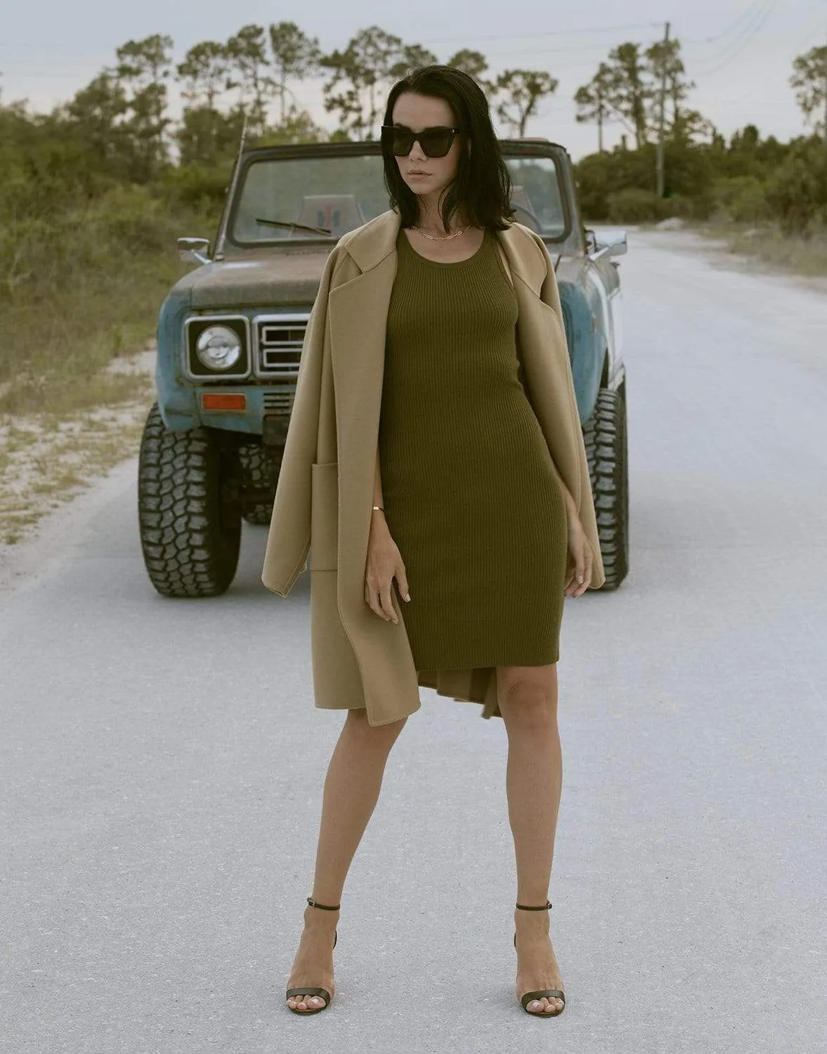 Racerback Ribbed Tank Dress