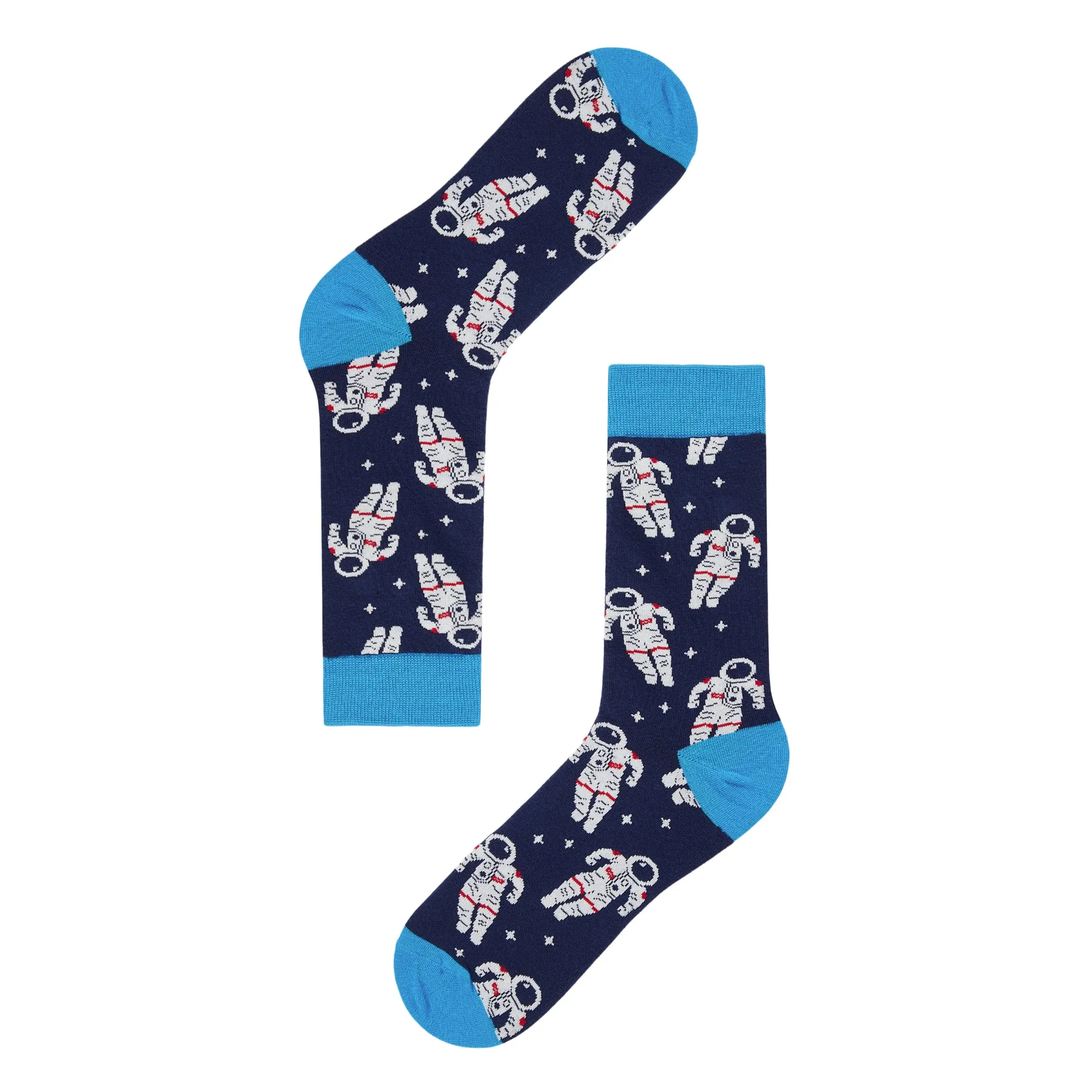 Space Cadet Printed Crew Length Socks